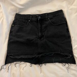 Madewell Black Denim Skirt